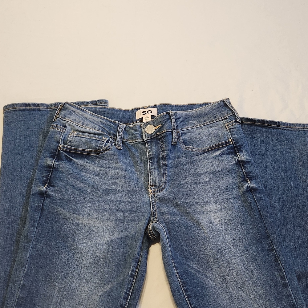 SO Women's Light Blue Flare Jeans